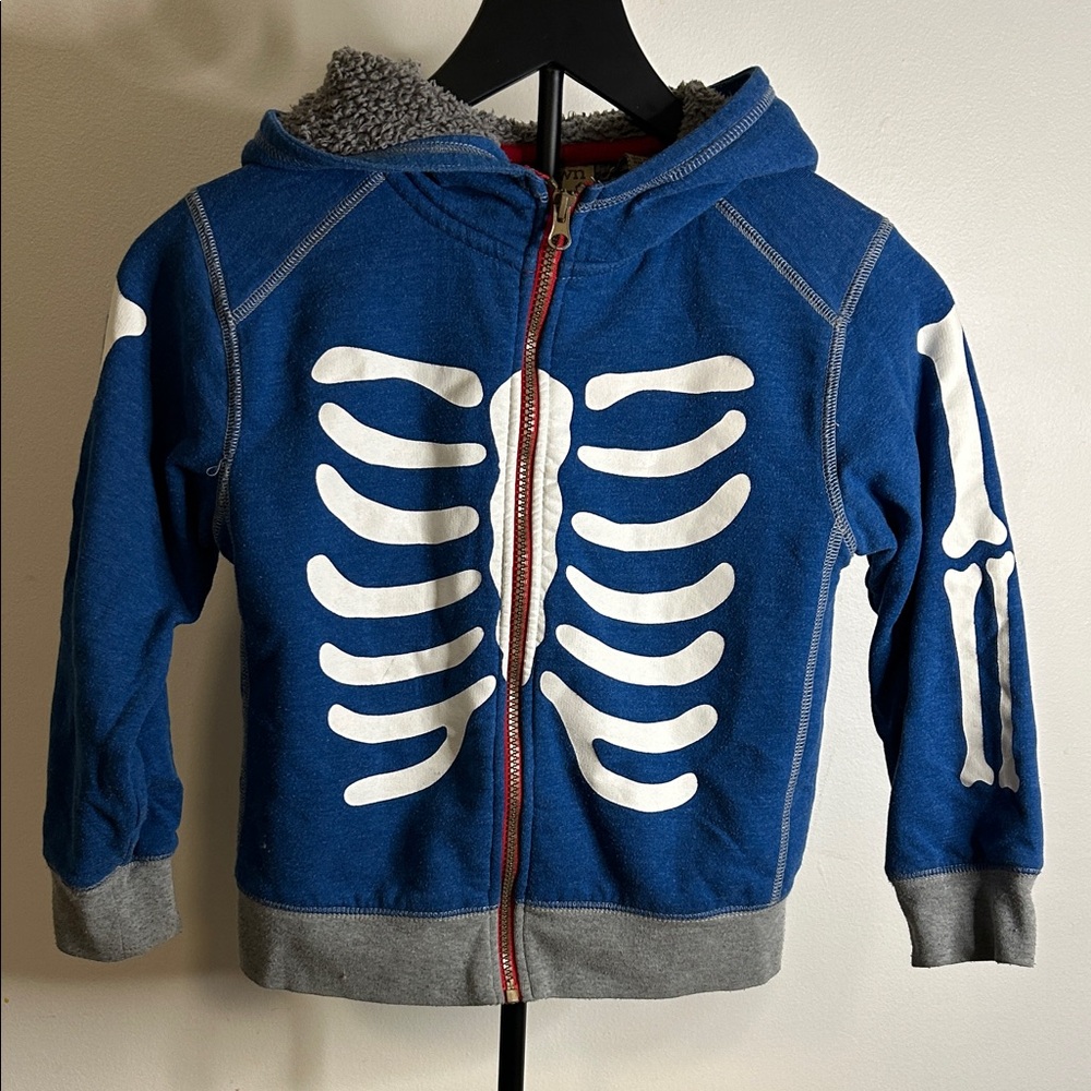 Ruff Hewn Blue Skeleton Textured Sweater